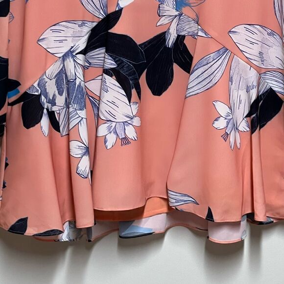 NWOT Cooper St Peachy Floral Deep V Mini Dress Womens Sz 10 Host Pick - Picture 6 of 8